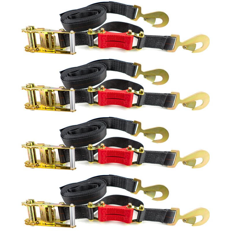 Photo of 9ft x 2in SHOCKSTRAP® Ratchet Strap w Snap Hooks, Premium Made In USA Polyester Webbing, 10,000lb Breaking Strength, 3,333lb Working Load Limit, Commercial Grade by ShockStrap - Premium for UTVs / Side by Sides
