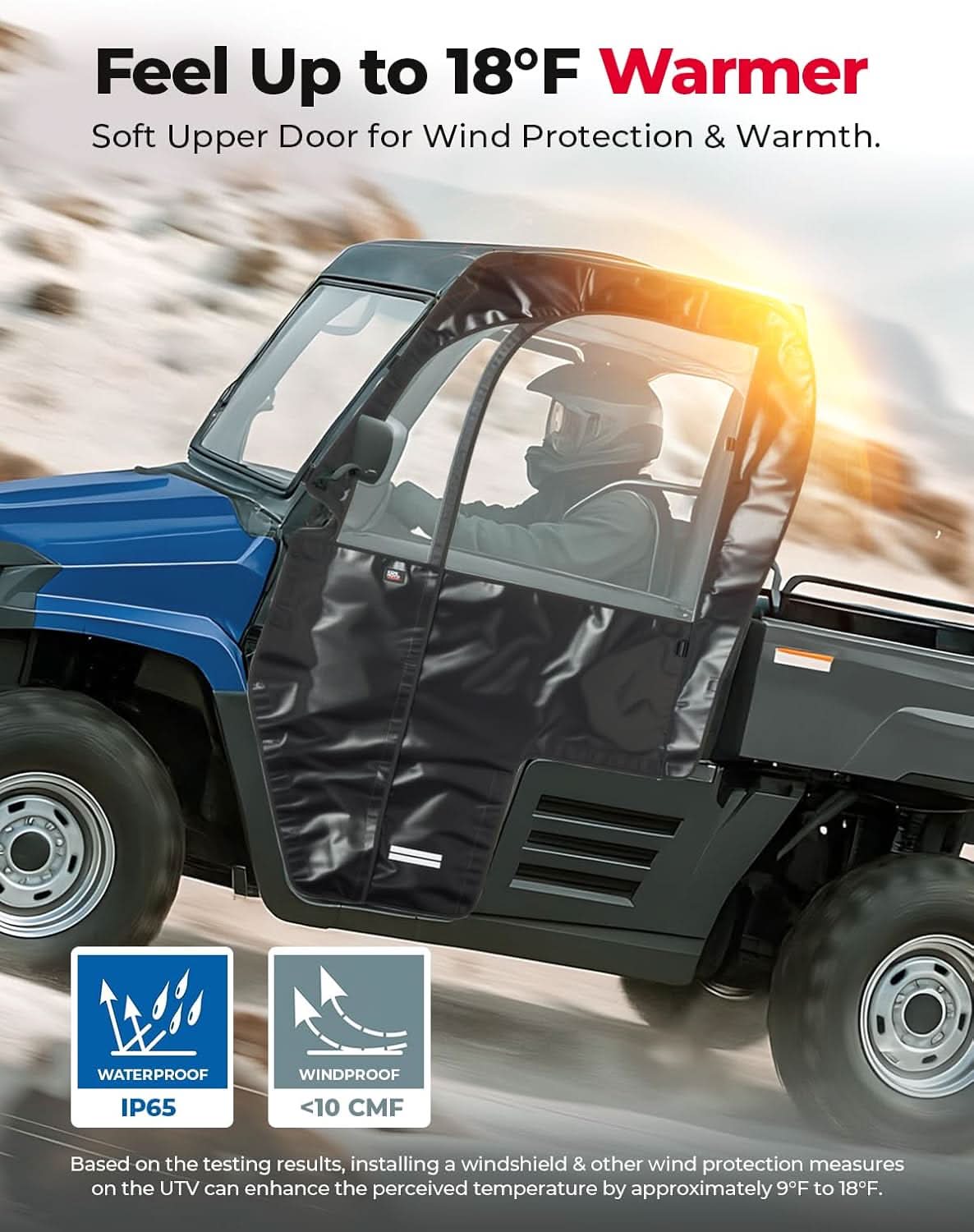 Photo of UTV Soft Cab Enclosure Doors for Hisun 400, Coleman, Massimo by Kemimoto - Premium for UTVs / Side by Sides