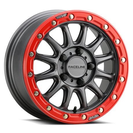 Raceline A14GR Alpha BeadLock 5 Lug Wheels – Gunmetal/Red