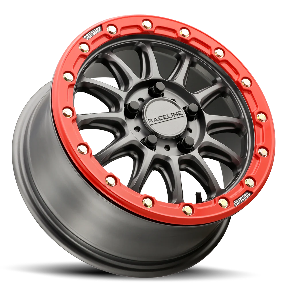 Raceline A14GR Alpha BeadLock 5 Lug Wheels – Gunmetal/Red