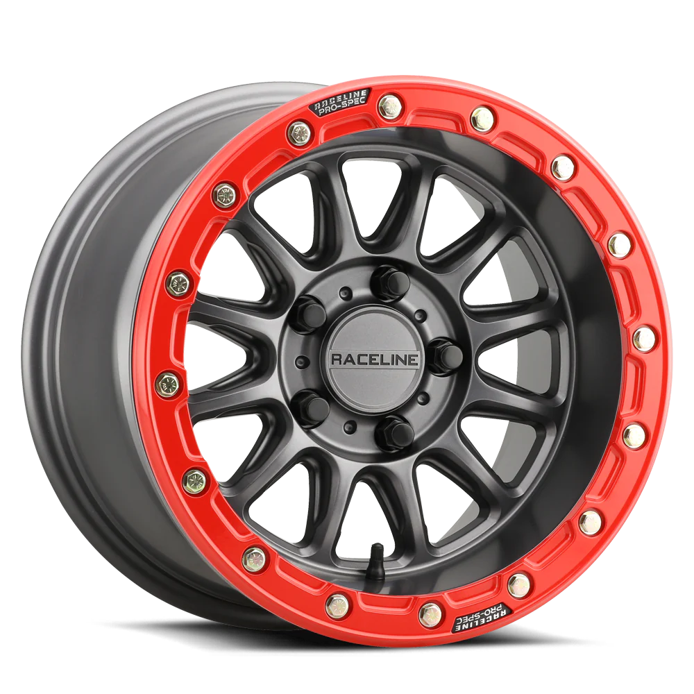 Raceline A14GR Alpha BeadLock 5 Lug Wheels – Gunmetal/Red