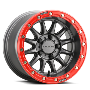 Raceline A14GR Alpha BeadLock 5 Lug Wheels – Gunmetal/Red