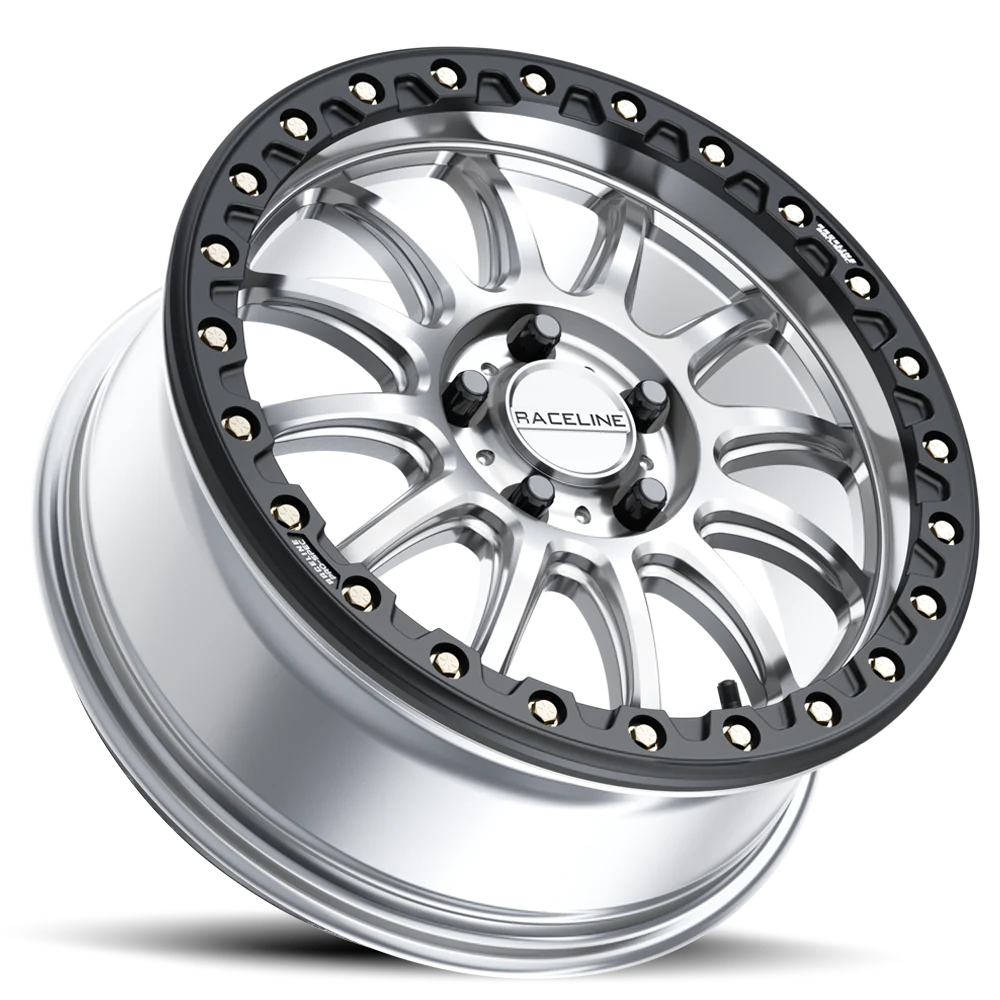 Raceline A14SB Alpha Beadlock - Silver/Black