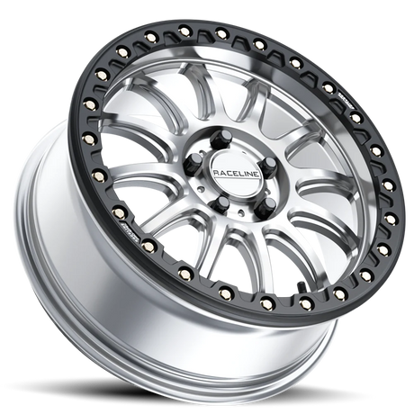 Raceline A14SB Alpha Beadlock - Silver/Black