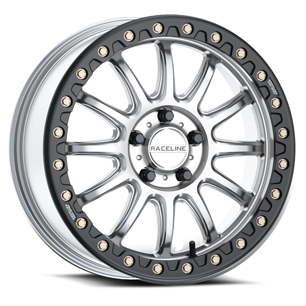 Raceline A14SB Alpha Beadlock - Silver/Black