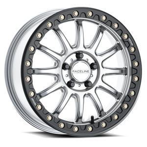 Raceline A14SB Alpha Beadlock - Silver/Black