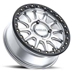 Raceline A14SB Alpha Beadlock - Silver/Black