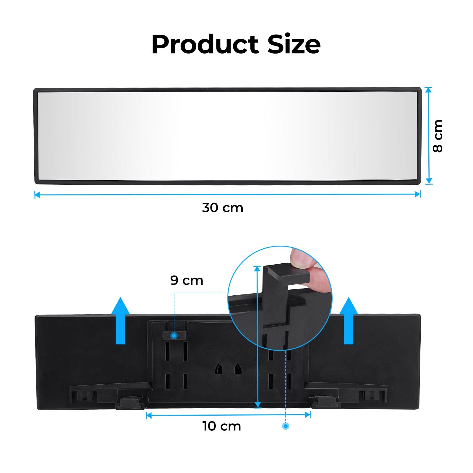 Photo of JOYTUTUS Universal Rear View Mirror, 11.81 Inch by Kemimoto - Premium for UTVs / Side by Sides