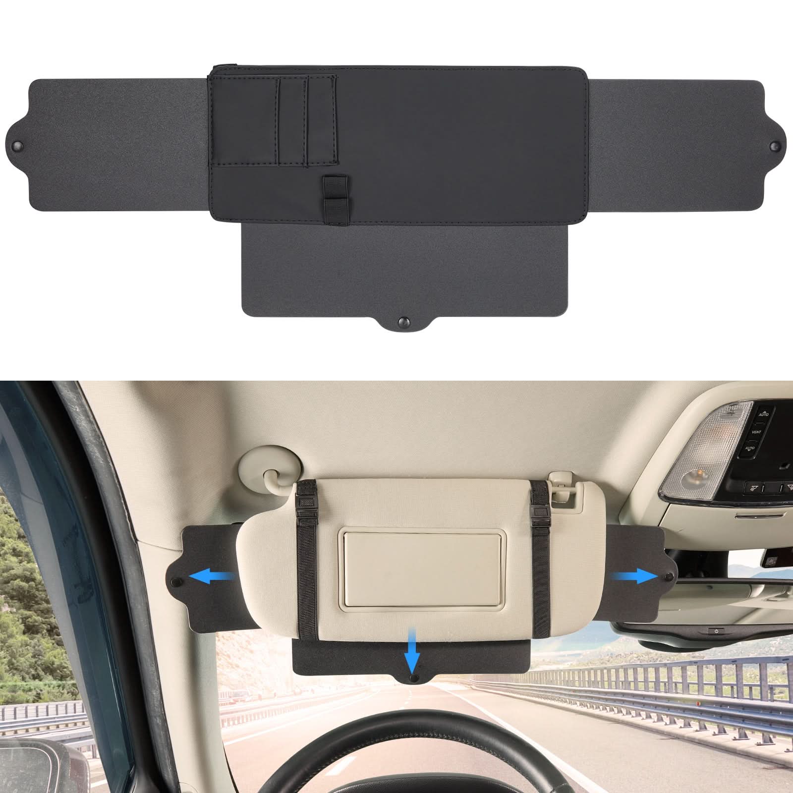 Photo of JOYTUTUS Car Sun Visor Sunshade Extender by Kemimoto - Premium for UTVs / Side by Sides