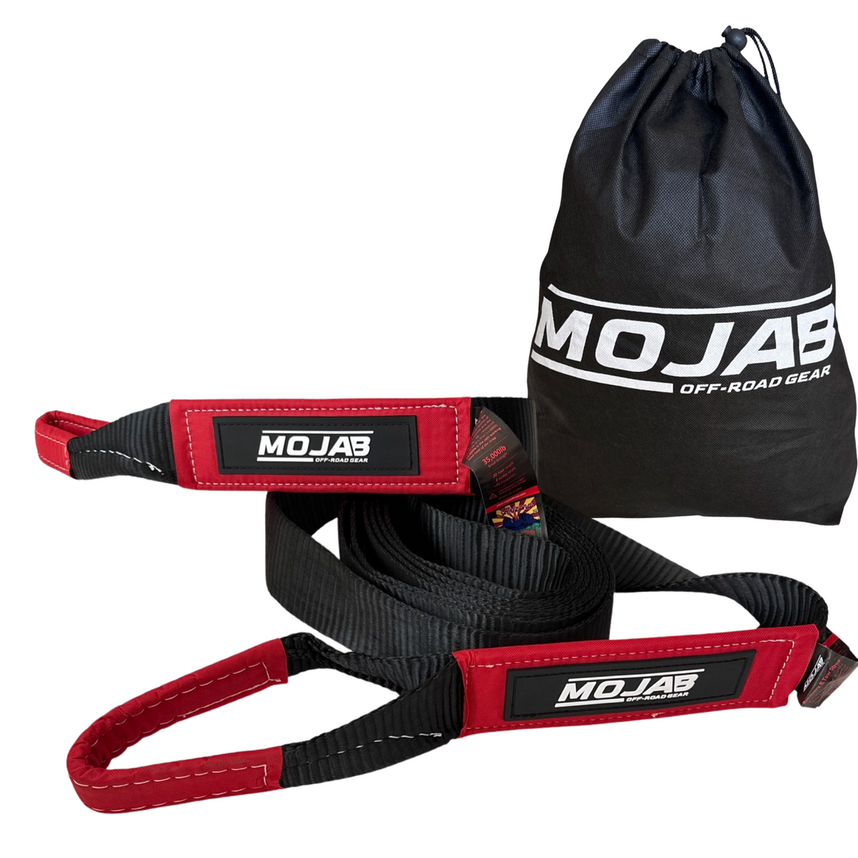 Photo of 3'' x 20' Tow Strap / Winch Strap (Lifetime Warranty) by MOJAB OFFROAD - Premium for UTVs / Side by Sides