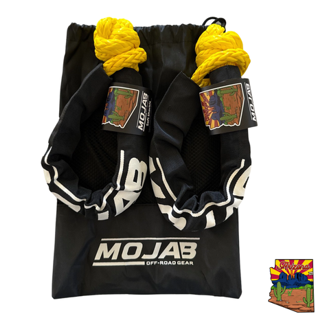 Photo of Soft Shackle 3/8'' x 22” with sleeve and bag (Set of 2 Shackles) (Lifetime Warranty) by MOJAB OFFROAD - Premium Soft Shackle for UTVs / Side by Sides