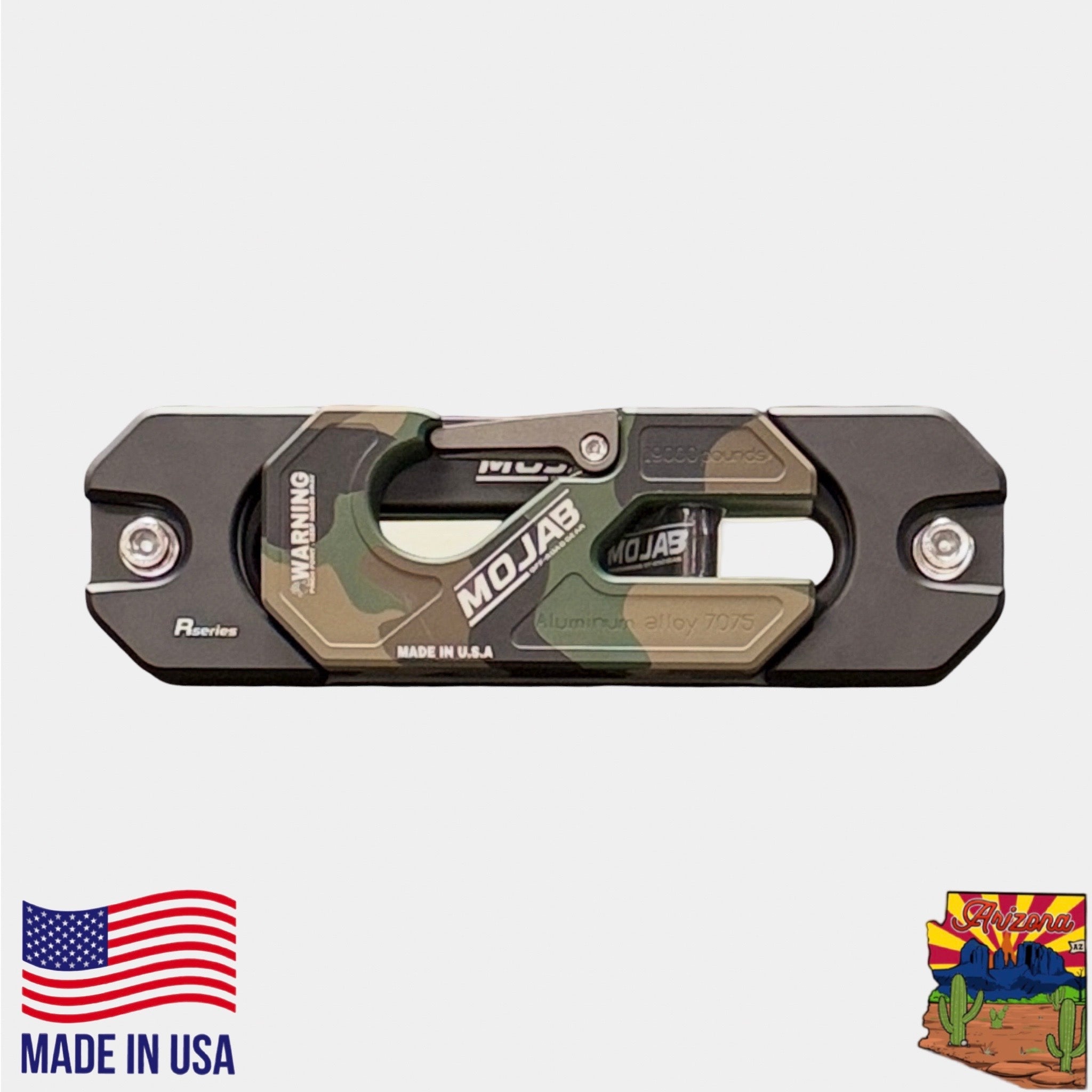 Photo of Aluminum Recessed Winch Shackle with Fairlead Kit, closed latch (LIFE TIME WARRANTY*) by MOJAB OFFROAD - Premium Winches & Winch Mounts for UTVs / Side by Sides