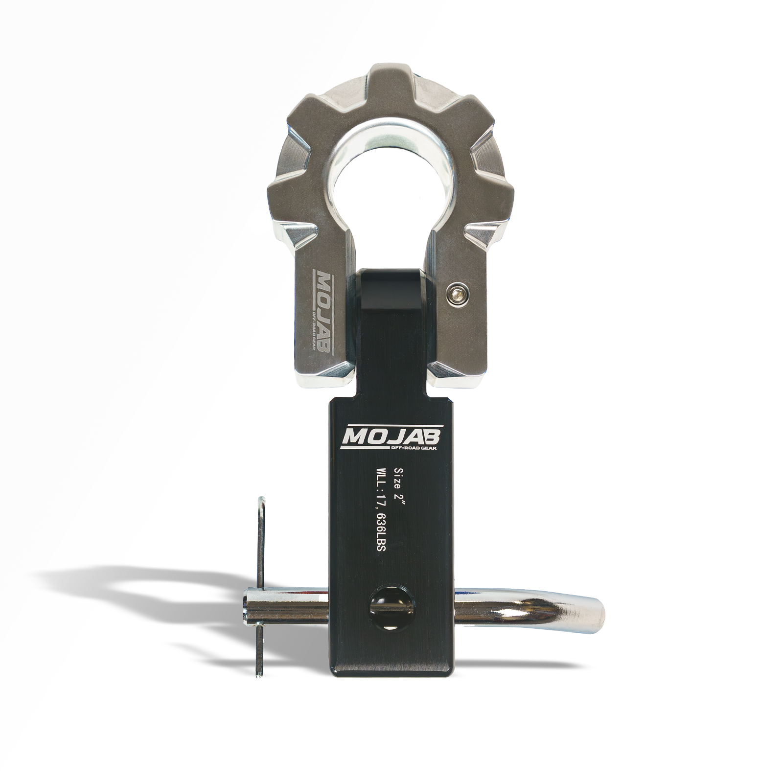 Photo of 2'' Aluminum Hitch Receiver with Aluminum D-Shackle 9T (Lifetime Warranty) by MOJAB OFFROAD - Premium for UTVs / Side by Sides