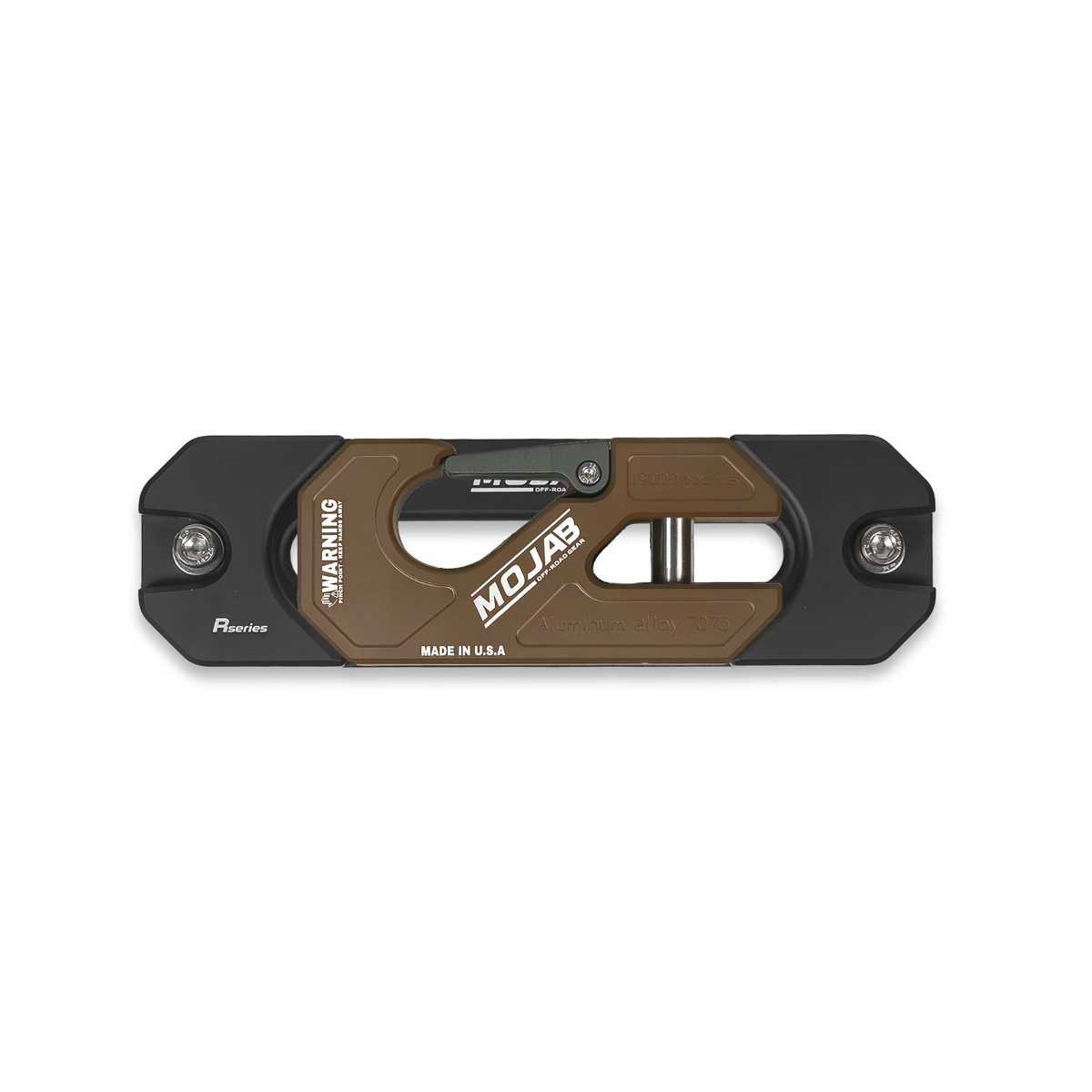 Photo of Aluminum Recessed Winch Shackle with Fairlead Kit, closed latch (LIFE TIME WARRANTY*) by MOJAB OFFROAD - Premium Winches & Winch Mounts for UTVs / Side by Sides
