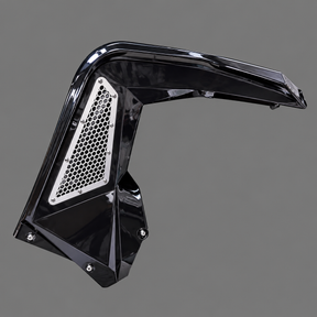 DRT left front black ABS replacement fender with mesh insert for 2025+ Polaris RZR Pro Series