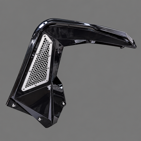 DRT left front black ABS replacement fender with mesh insert for 2025+ Polaris RZR Pro Series