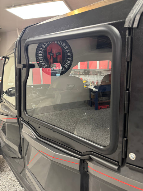 Photo of POLARIS RZR Turbo S 4-SEAT Cab Enclosure "THE VAULT" Upper Side Doors & Panels (Patent Pending) by Dirt Warrior Accessories - Premium VAULT for UTVs / Side by Sides