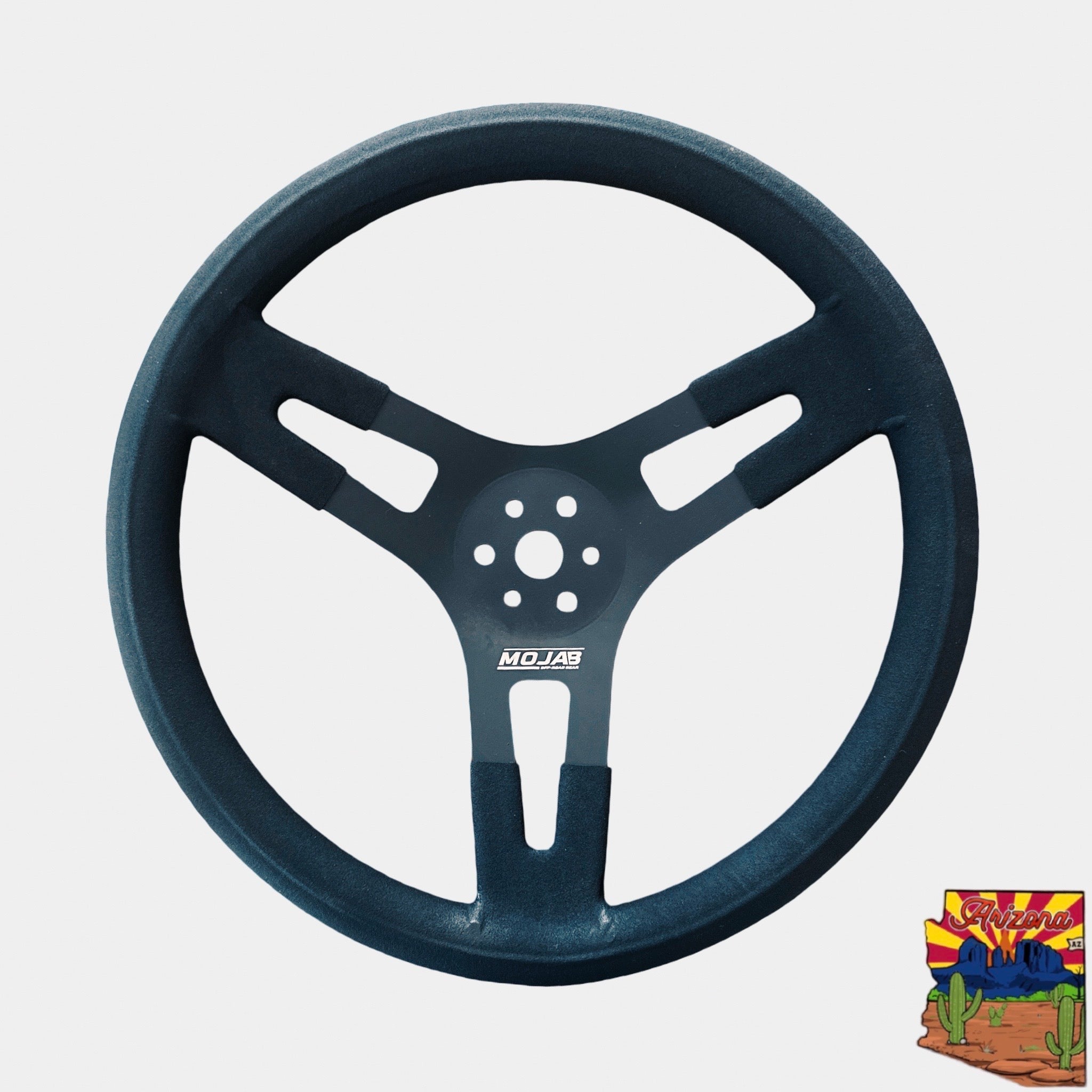 Photo of MOJAB 13" Steel Steering Wheel – 6-Bolt Dual Pattern by MOJAB OFFROAD - Premium for UTVs / Side by Sides