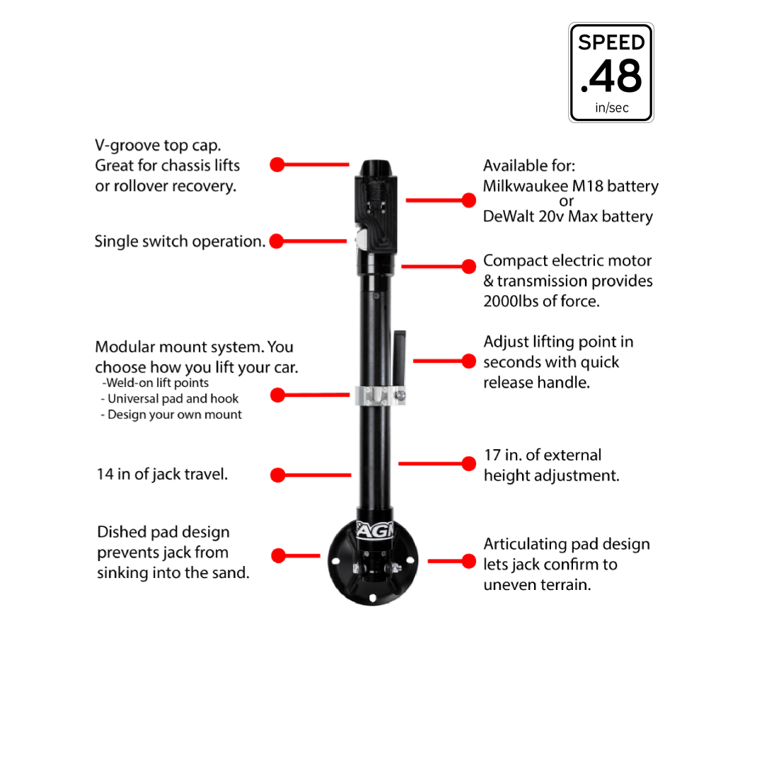 Photo of The Electric Jack by AGMProducts - Premium Jacks for UTVs / Side by Sides