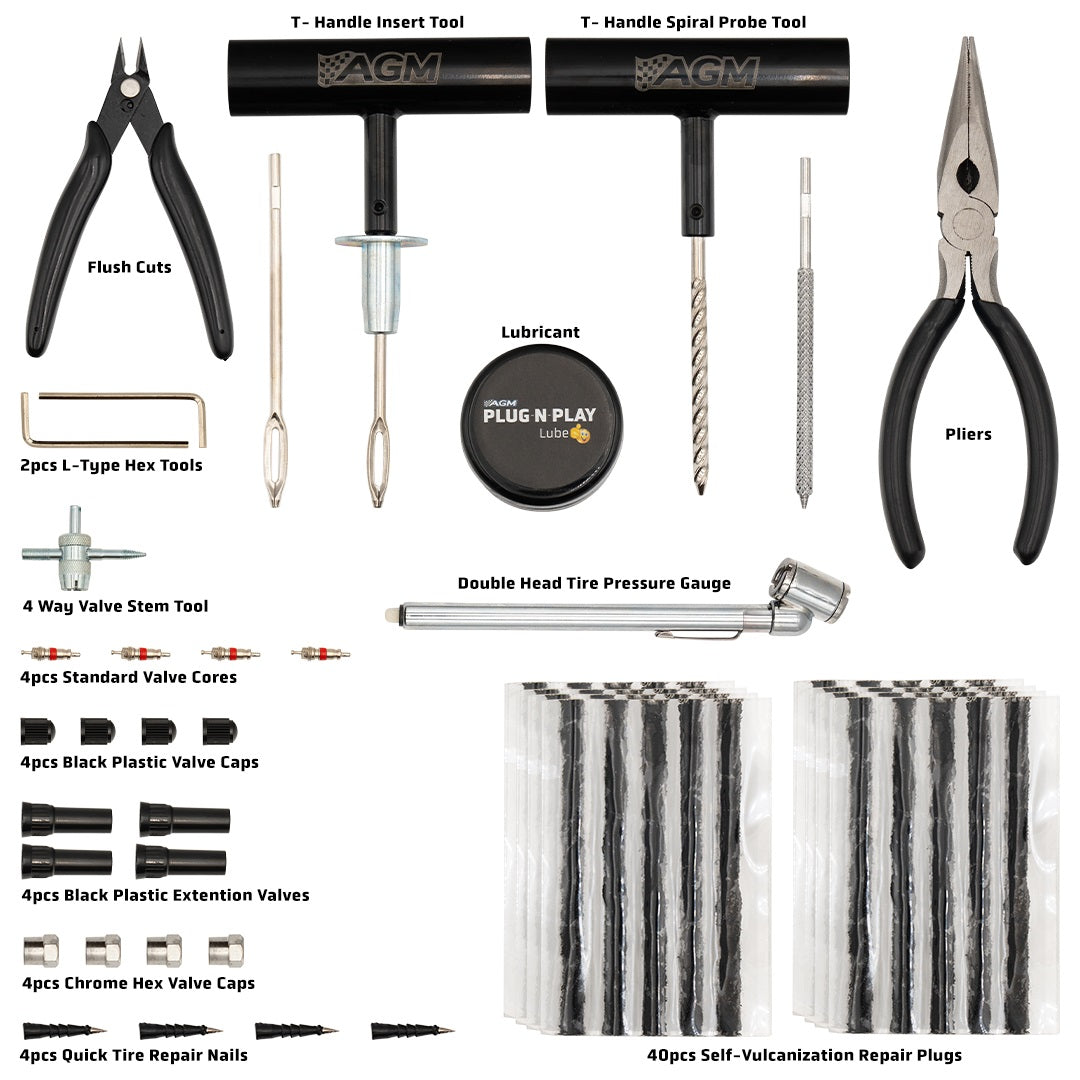 Photo of Plug n Play Tire Repair Kit by AGMProducts - Premium Tools for UTVs / Side by Sides