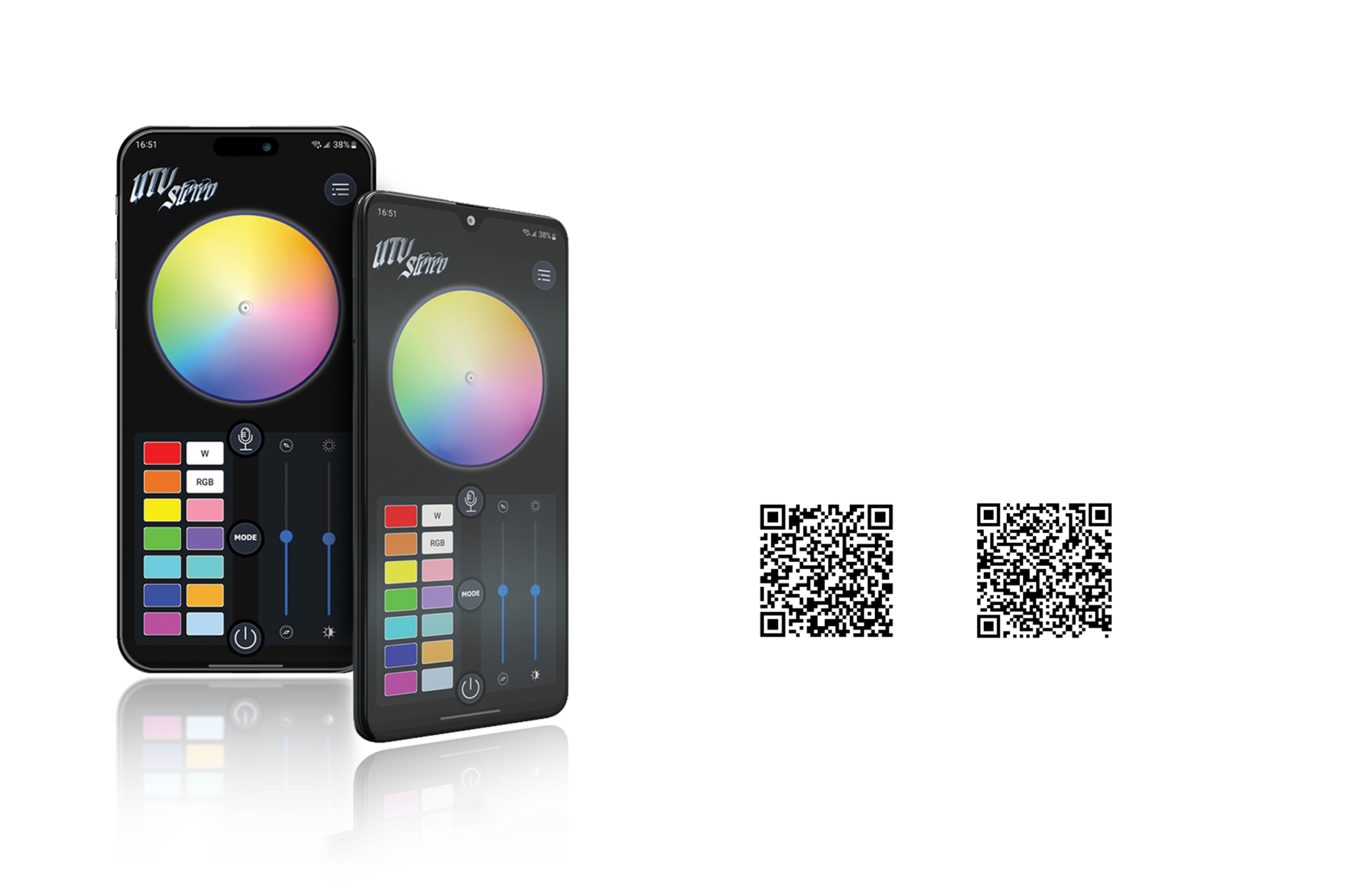 Photo of 8" RGB LED Speaker Rings (Pair) | UTVS-8LSR by UTV Stereo - Premium for UTVs / Side by Sides