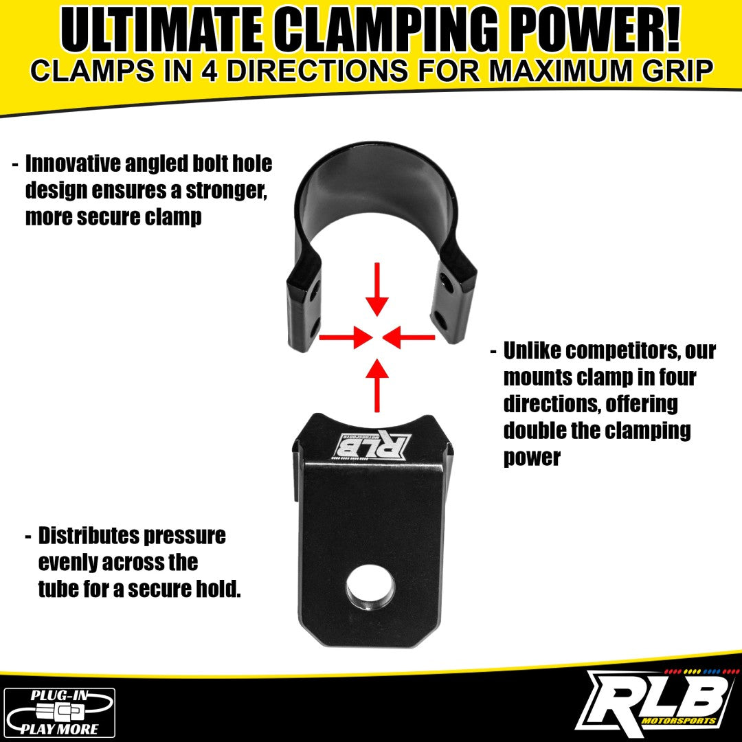 Photo of Light POD A-Pillar Clamp by RLB Motorsports - Premium LIGHT MOUNT for UTVs / Side by Sides
