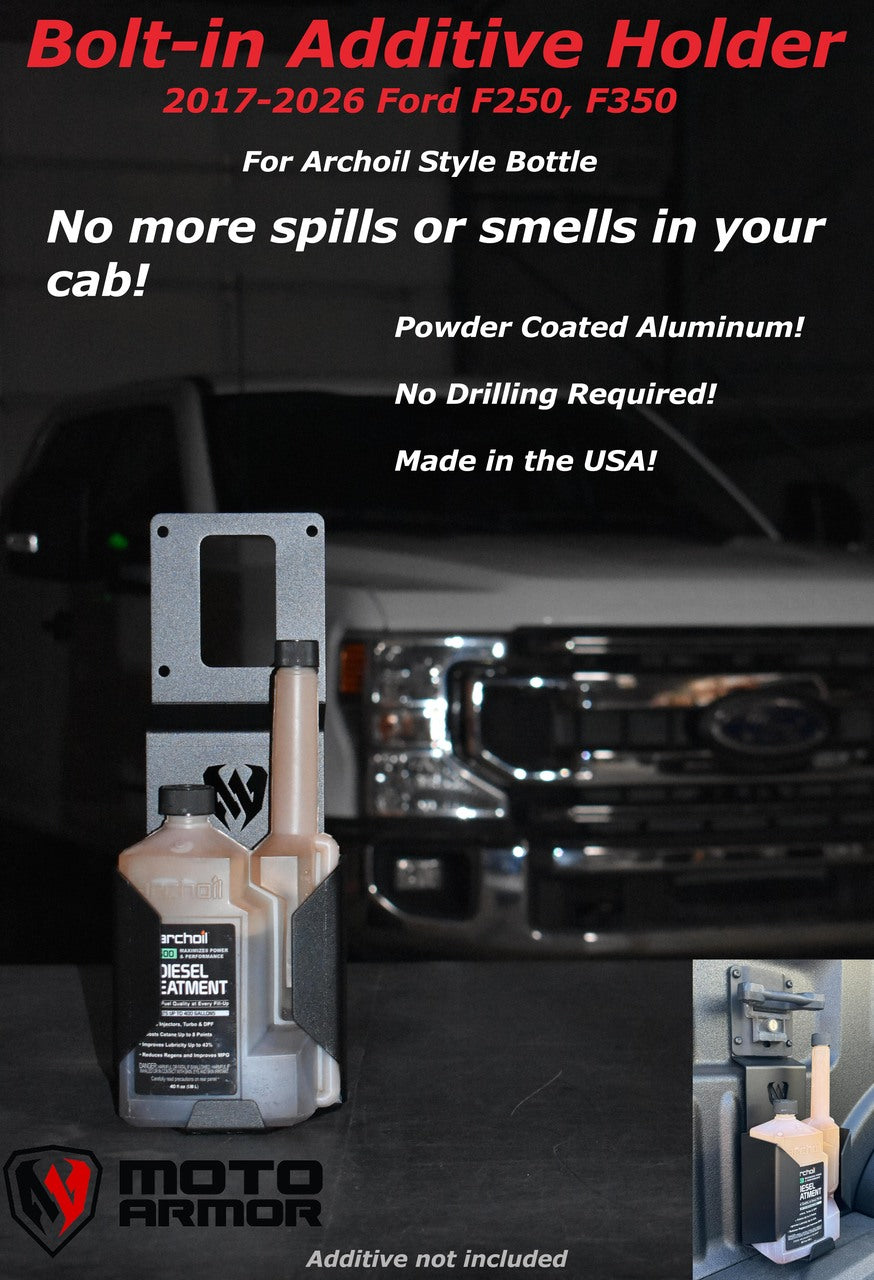 Photo of Archoil Additive Holder 2017-2026 Ford Superduty by Moto Armor - Premium for UTVs / Side by Sides