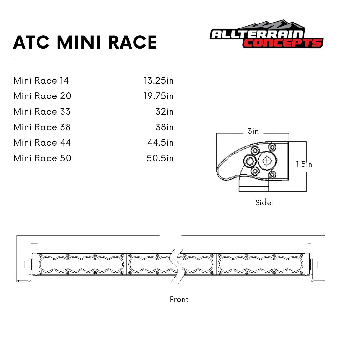 Photo of MINI RACE SERIES Light Bars by All Terrain Concepts - Premium Light Bars for UTVs / Side by Sides