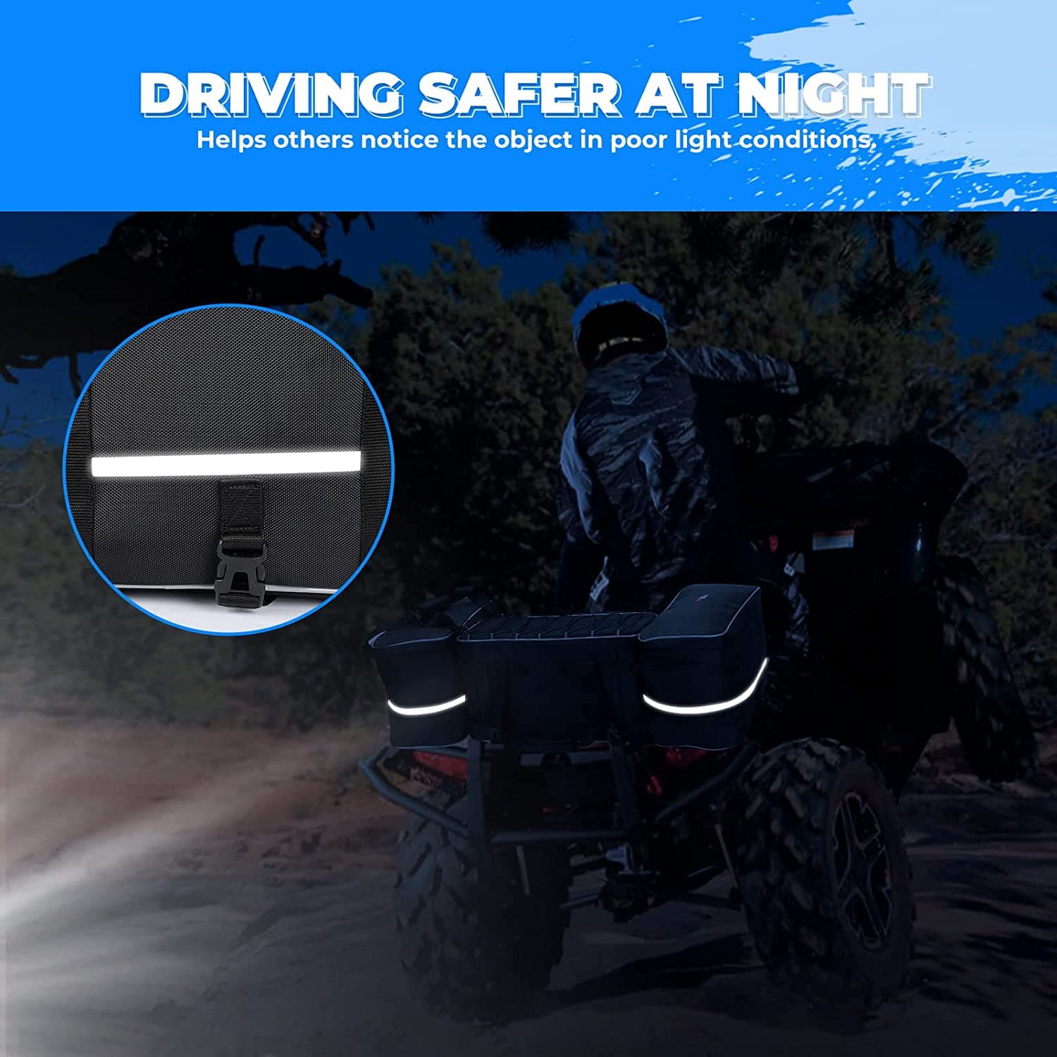 Photo of ATV 59L Rear Cargo Bag for Polaris Sportsman Rancher Fourtrax Outlander by Kemimoto - Premium for UTVs / Side by Sides