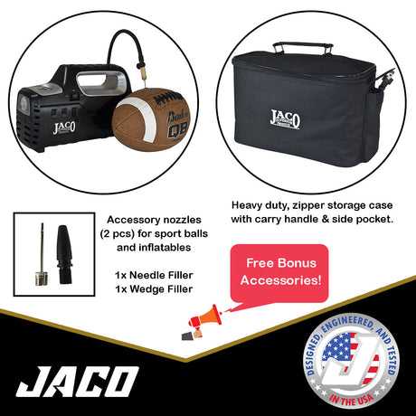 Photo of SmartPro™ 2.0 Digital Tire Inflator (AC/DC) - Automatic Portable Air Compressor - 100 PSI by JACO - Premium AC/DC Tire Inflator for UTVs / Side by Sides