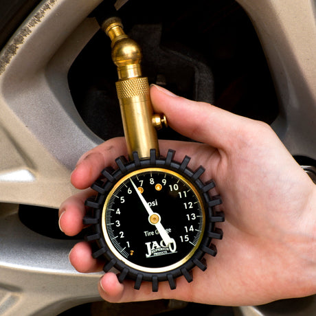 Photo of Elite® Low Pressure Tire Gauge - 15 PSI by JACO - Premium Tire Pressure Gauge for UTVs / Side by Sides