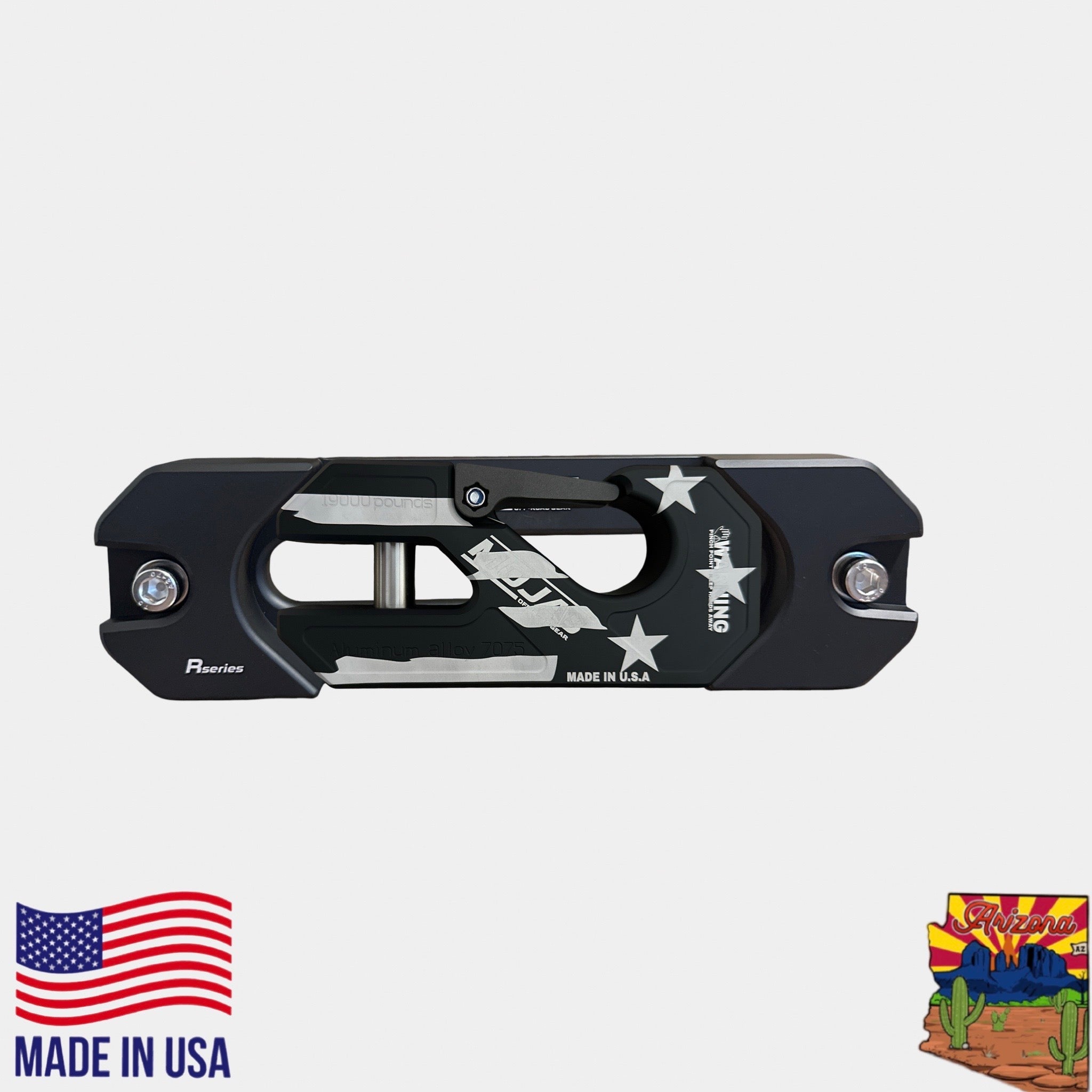 Photo of Aluminum Recessed Winch Shackle with Fairlead Kit, closed latch (LIFE TIME WARRANTY*) by MOJAB OFFROAD - Premium Winches & Winch Mounts for UTVs / Side by Sides