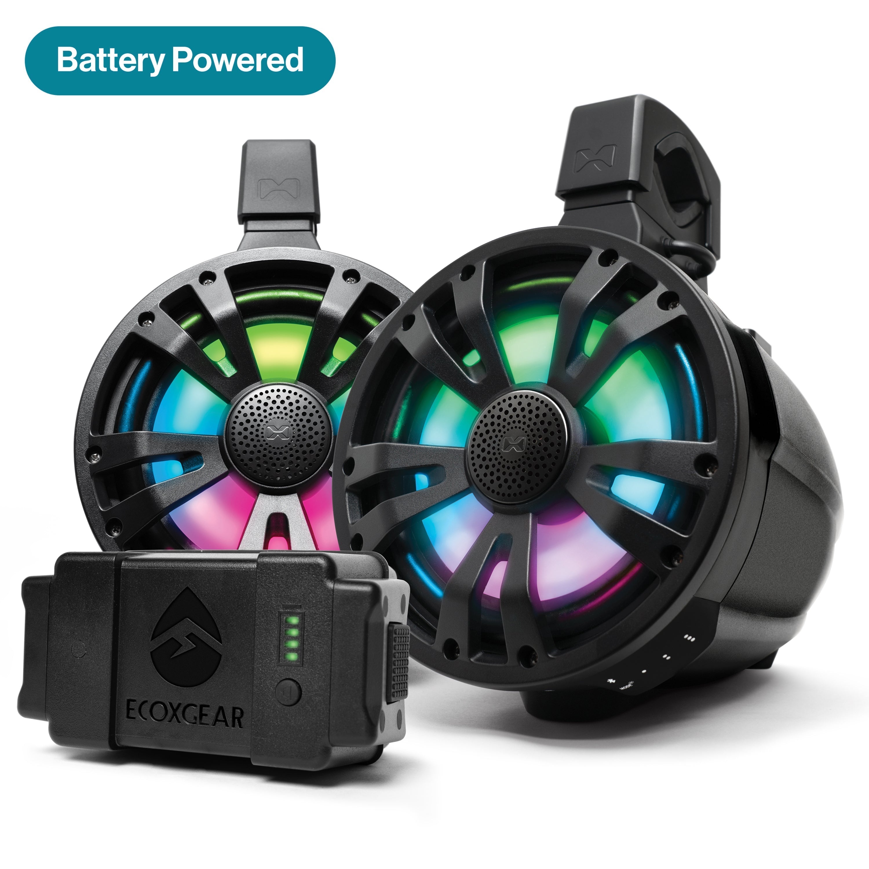 Photo of POWERSPORTS ExtremeTower Speakers TB8 -1 Battery Powered Bluetooth Amplified + 1 Passive Tower Speaker by ECOXGEAR - Premium for UTVs / Side by Sides