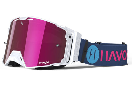 Havoc Helios Goggle - Pink Crystal HD Lens / White Frame