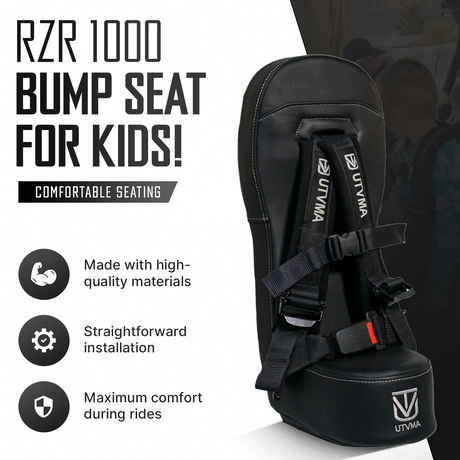 Photo of RZR 1000 Bump Seat (XP, Turbo, Turbo S, Dynamix, Trail, High Lifter) 2014-2023 by UTV Mountain Accessories - Premium Bump Seat for UTVs / Side by Sides