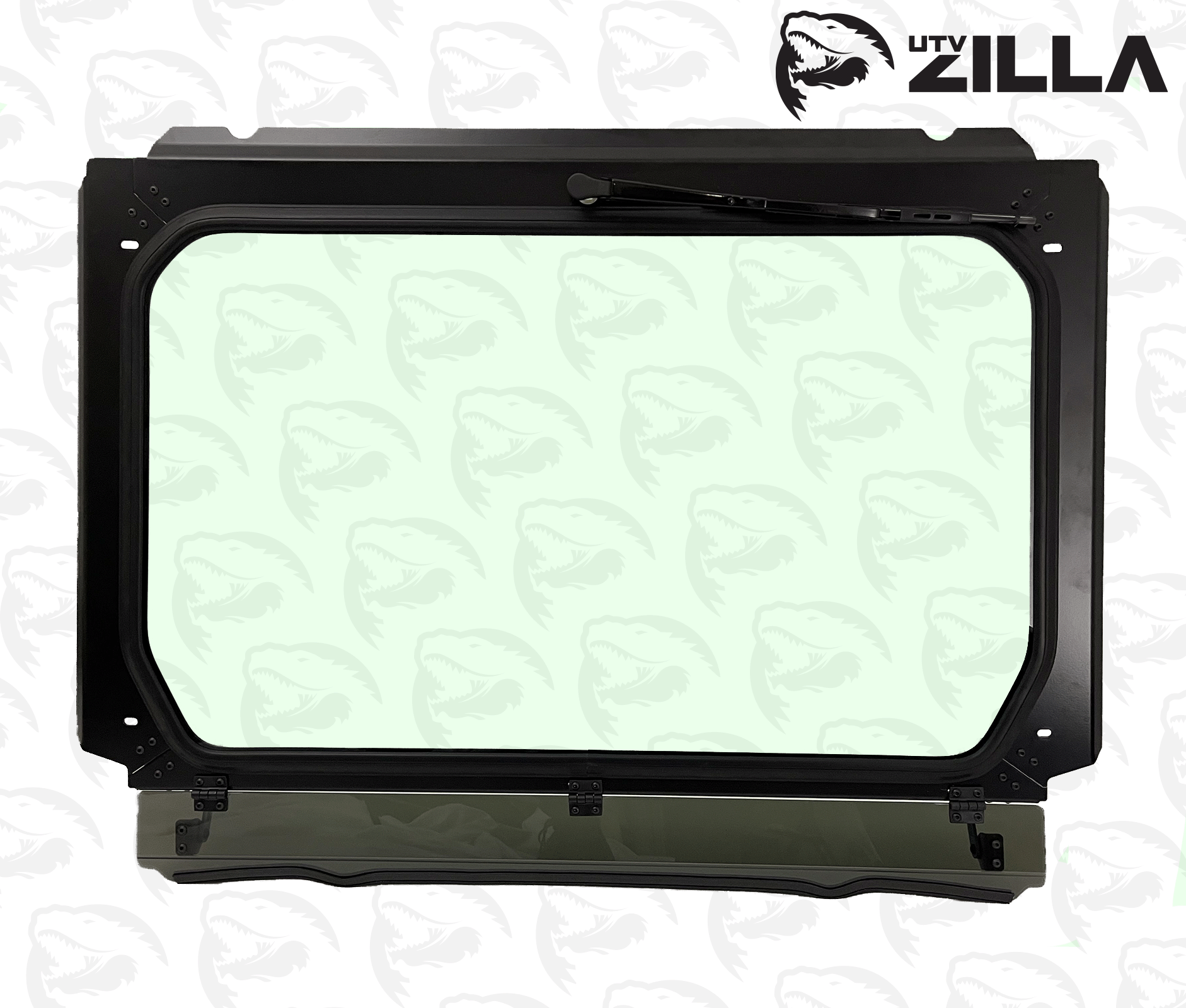Photo of Black Vented Glass Windshield for RZR PRO/TURBO R with Wiper 2020-2024 by UTVZILLA - Premium for UTVs / Side by Sides