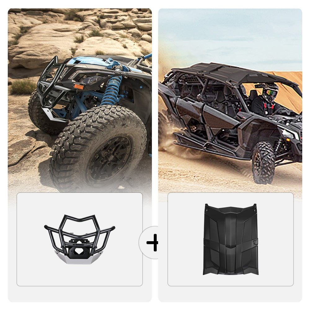 Photo of Kemimoto Front Bumpers & Hard Roof For Can-Am Maverick X3 MAX by Kemimoto - Premium for UTVs / Side by Sides