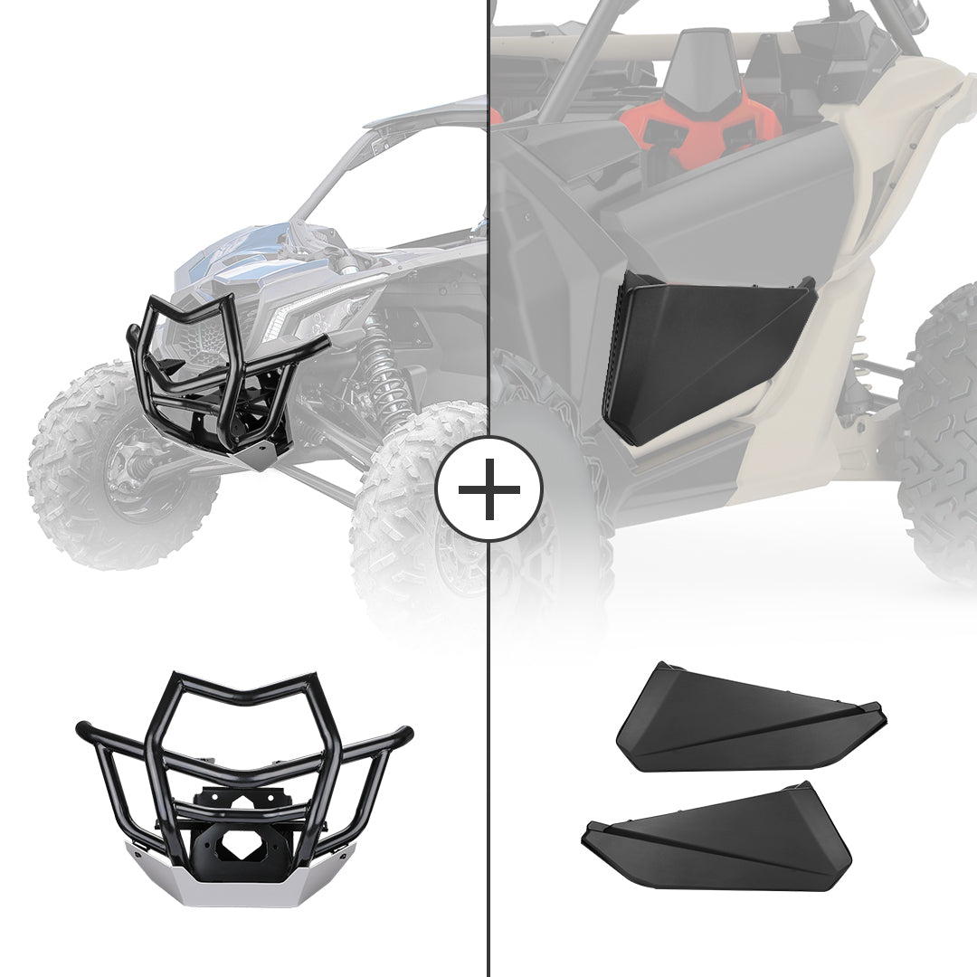 Photo of Kemimoto Front Bumpers & Lower Doors Panel For Can-Am Maverick X3 by Kemimoto - Premium for UTVs / Side by Sides
