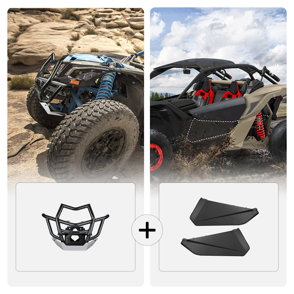 Photo of Kemimoto Front Bumpers & Lower Doors Panel For Can-Am Maverick X3 by Kemimoto - Premium for UTVs / Side by Sides