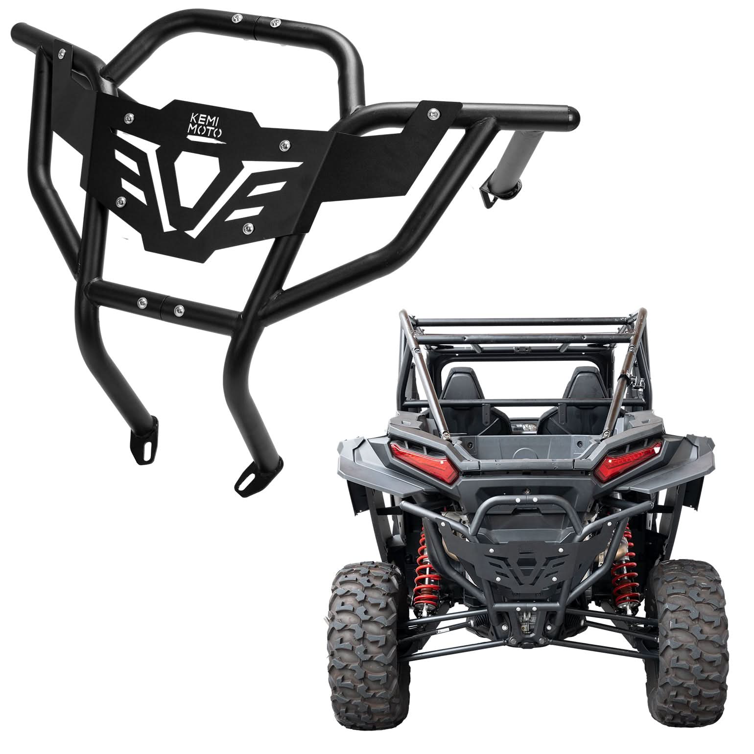 Photo of Kemimoto Heavy Duty Steel Rear Bumper for 2024-2025 Polaris RZR XP 1000/ 4 by Kemimoto - Premium for UTVs / Side by Sides