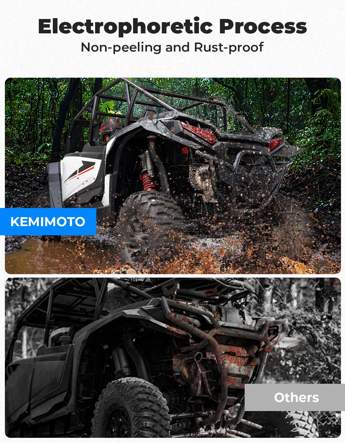 Photo of Kemimoto Heavy Duty Steel Rear Bumper for 2024-2025 Polaris RZR XP 1000/ 4 by Kemimoto - Premium for UTVs / Side by Sides