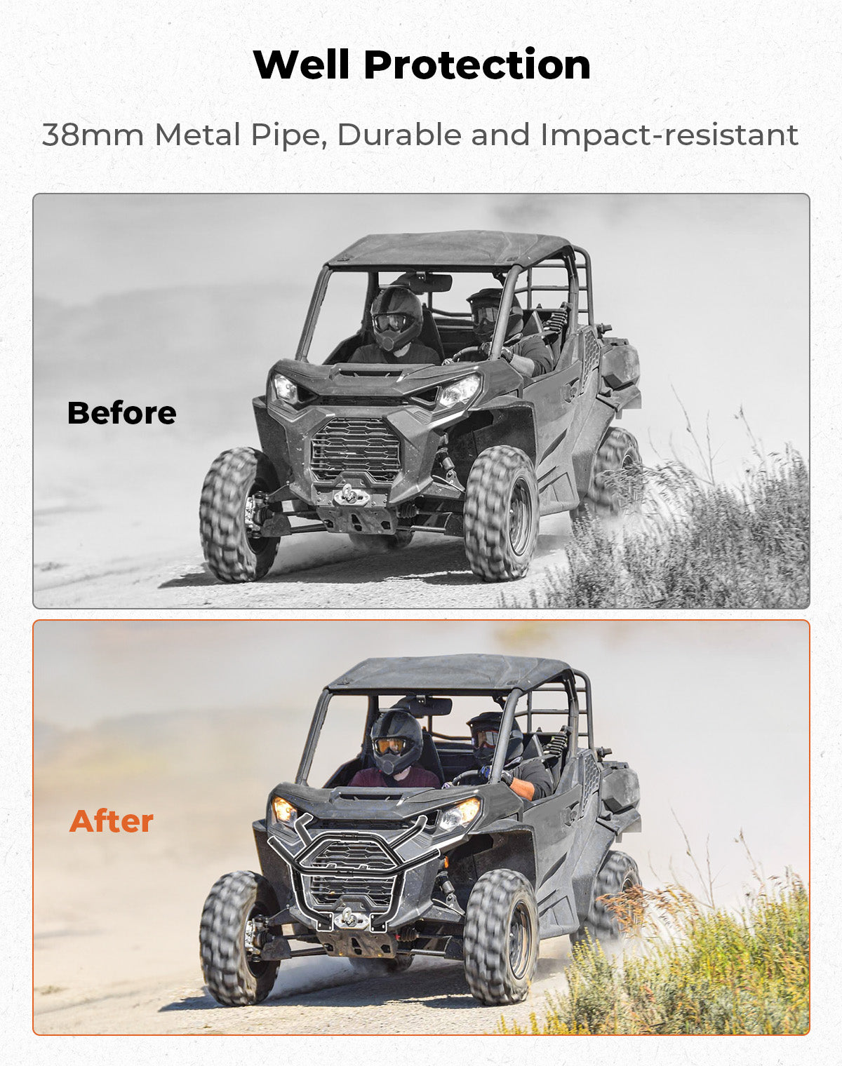 Photo of Front Bumper for Can-Am Commander 2021+ by Kemimoto - Premium for UTVs / Side by Sides