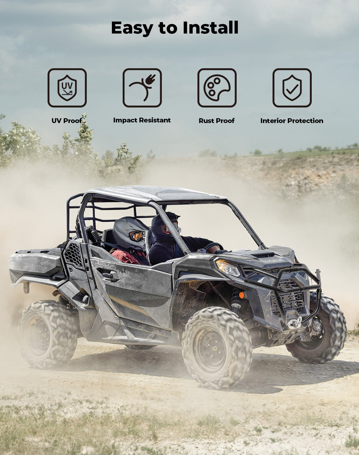 Photo of Front Bumper for Can-Am Commander 2021+ by Kemimoto - Premium for UTVs / Side by Sides