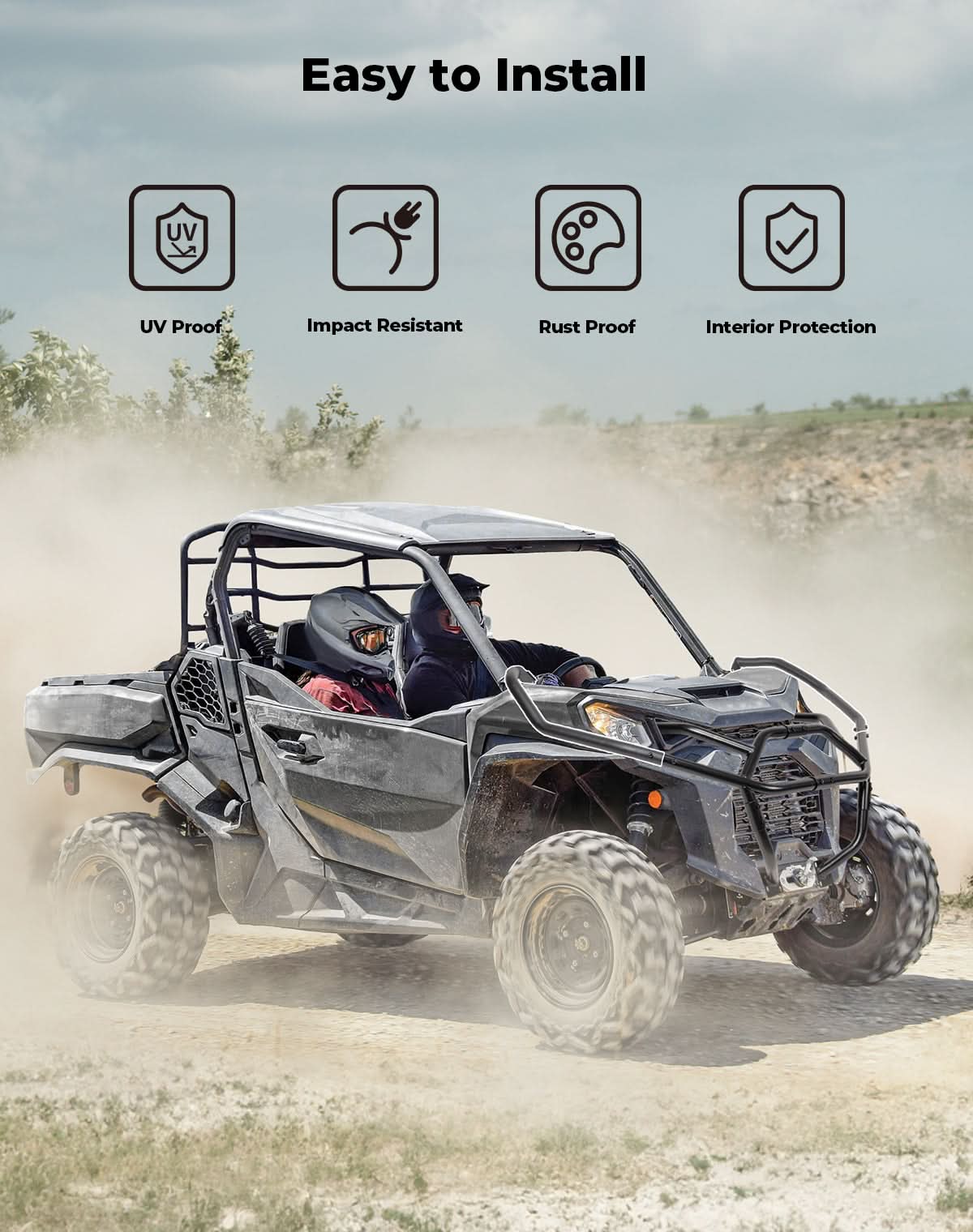 Photo of Kemimoto Front Corner Bumper for Can-Am Commander 2021+ by Kemimoto - Premium for UTVs / Side by Sides
