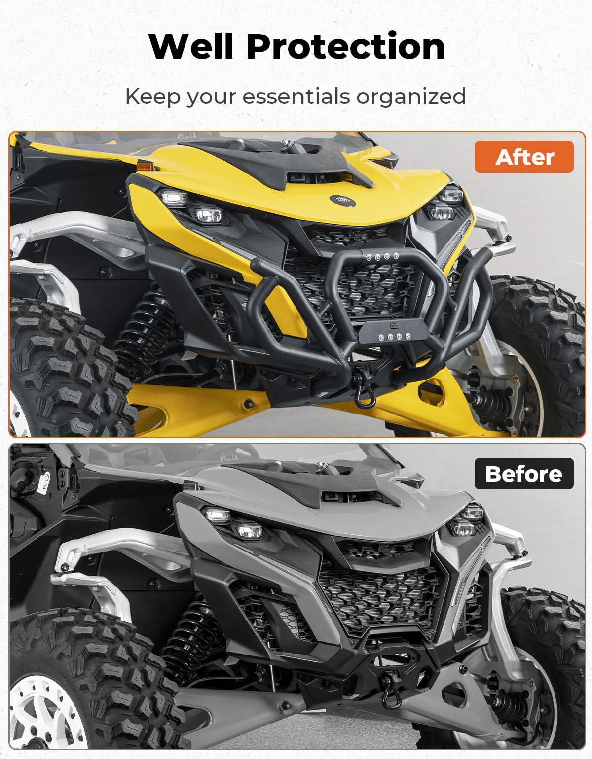 Photo of Kemimoto Front Bumper for Can Am Maverick R 2024+ by Kemimoto - Premium for UTVs / Side by Sides
