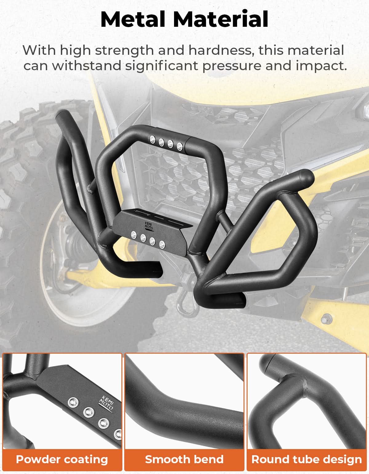 Photo of Kemimoto Front Bumper for Can Am Maverick R 2024+ by Kemimoto - Premium for UTVs / Side by Sides