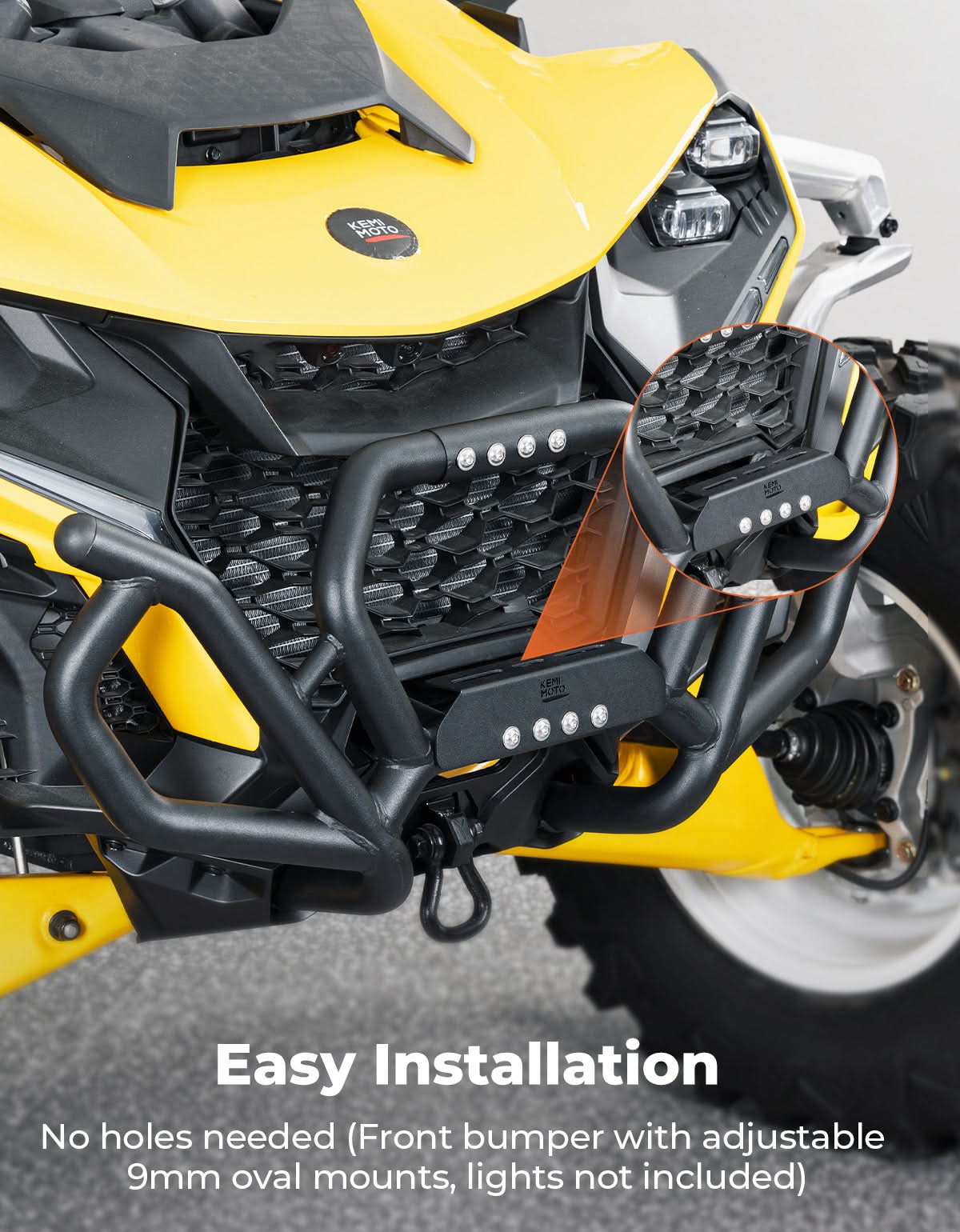 Photo of Kemimoto Front Bumper for Can Am Maverick R 2024+ by Kemimoto - Premium for UTVs / Side by Sides