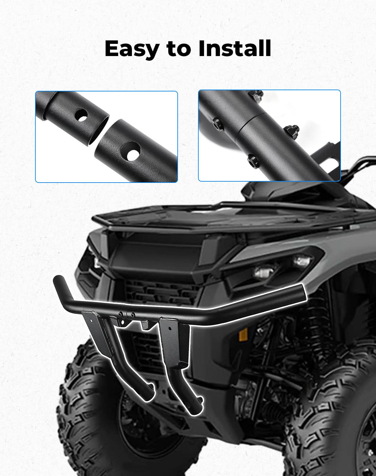 Photo of Kemimoto ATV Front Bumper Guard for Can-Am Outlander G3L 500 | 700 by Kemimoto - Premium for UTVs / Side by Sides