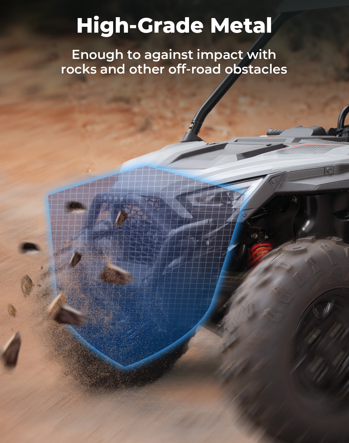 Photo of UTV Front Bumper for Polaris RZR 200 2022-2025 by Kemimoto - Premium for UTVs / Side by Sides