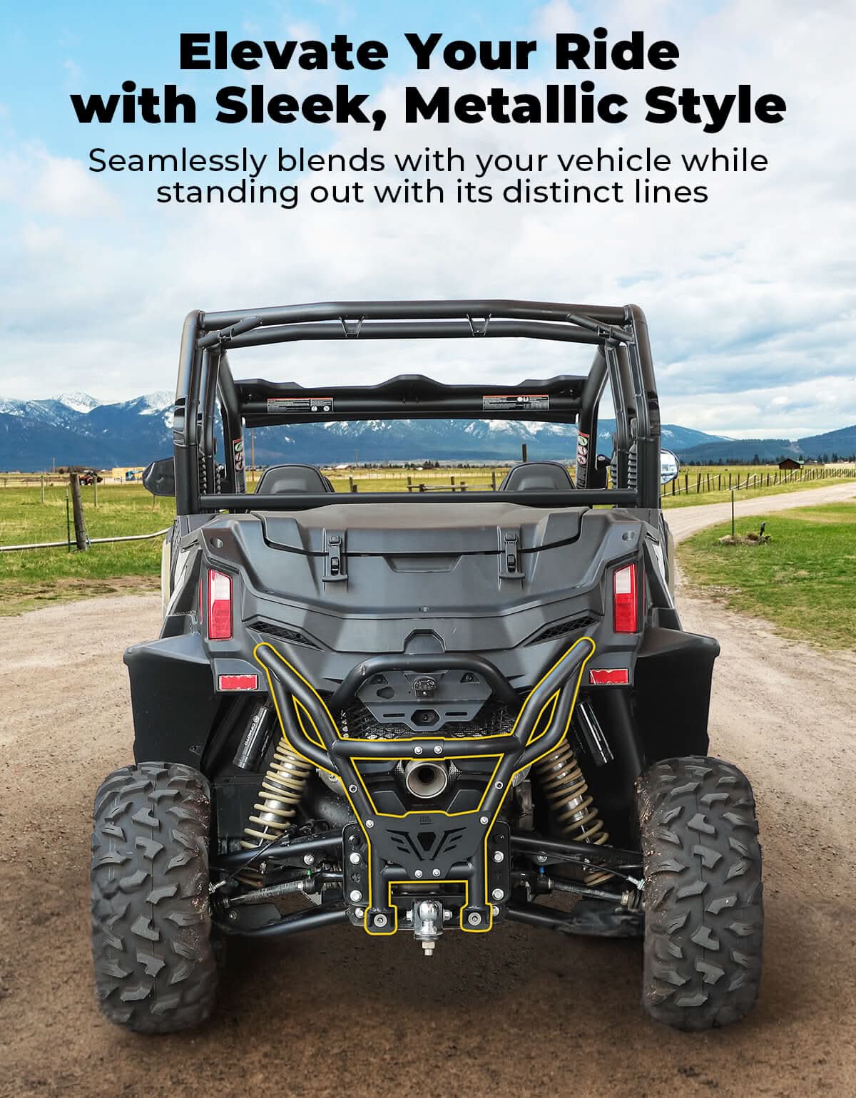Photo of Rear Bumper for CFMOTO ZFORCE 950 ZFORCE 800 TRAIL 2023+ by Kemimoto - Premium for UTVs / Side by Sides